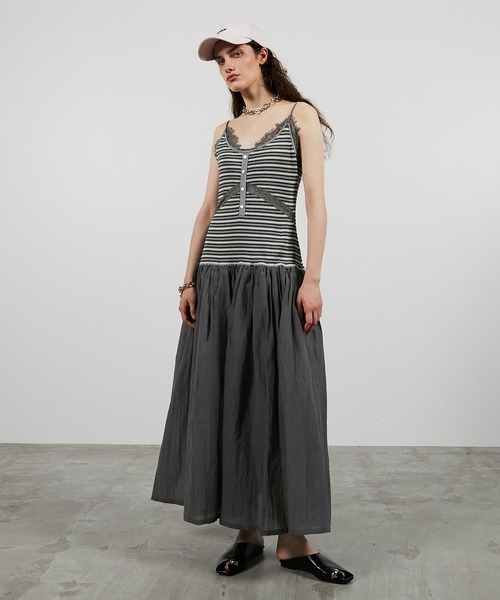 PRANK PROJECT(プランクプロジェクト)の「カップインニットワンピース / Cup-in-knit dress(ワンピース・レディース・グレー/ブラック・36/38)」の9枚目の写真