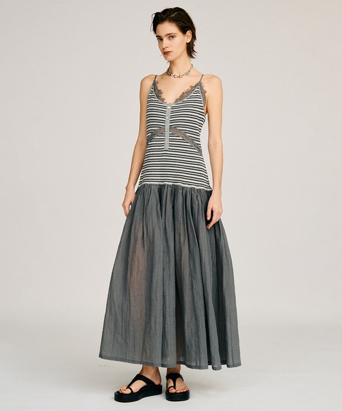 PRANK PROJECT(プランクプロジェクト)の「カップインニットワンピース / Cup-in-knit dress(ワンピース・レディース・グレー/ブラック・36/38)」の20枚目の写真