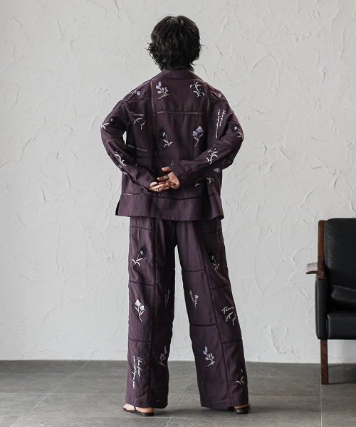 MAYSON GREY(メイソングレイ)の「【40周年限定】パッチワーク刺繍イージーワイドパンツ(その他パンツ・レディース・アイボリー/パープル系その他・M)」の16枚目の写真