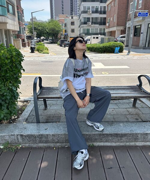 ABEEHUMS(アビハムズ)の「ペインテッドスモークウォッシング半袖Tシャツ ABH365-101 グレー(Tシャツ/カットソー・レディース・グレー・FREE)」の2枚目の写真