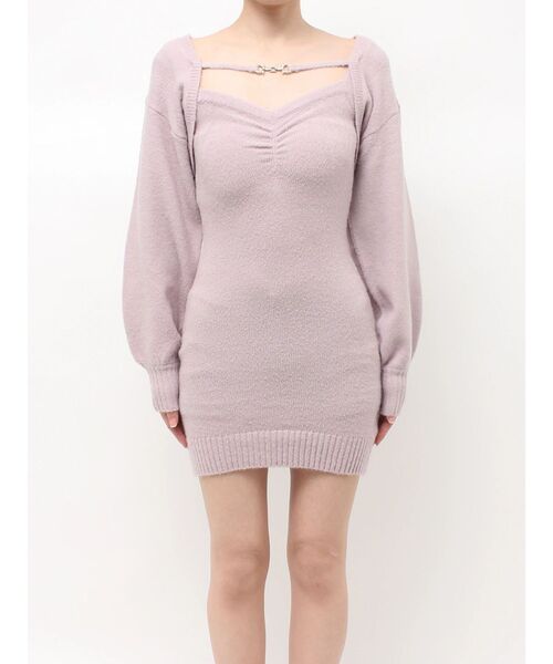 EATME（イートミー）の「ボレロ＆キャミニットワンピースセット（ワンピース・レディース・ブラック/アイボリー/ラベンダー・FREE）」の17枚目の写真