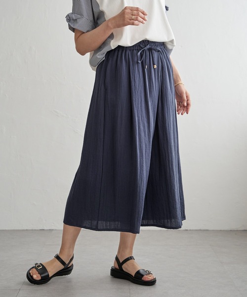 ikka(イッカ)の「【接触冷感】スラブタックスカーチョ(その他パンツ・レディース・オリーブ/グレー/チャコール/ブルー/イエロー・M/L/S)」の4枚目の写真