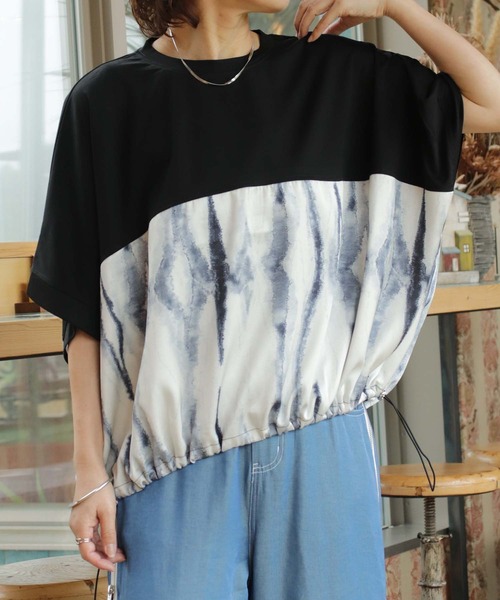 BITTOKO(ビットコ)の「コンビプリントプルオーバー(Tシャツ/カットソー・レディース・ホワイト/ブルー/ブラック・FREE)」の15枚目の写真
