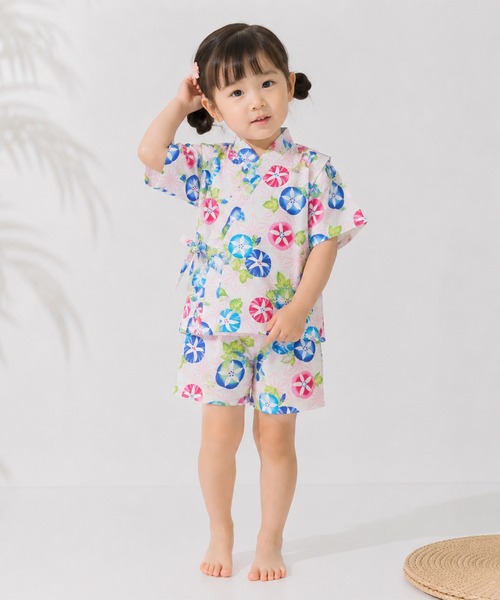 box408(ボックスヨンマルハチ)の「甚平 キッズ 女の子 上下セット 日本製生地 綿100% 子供(浴衣・キッズ・L/F/C/A/K/E/B/H/G/J/I/D・120cm/110cm/100cm/130cm)」の11枚目の写真