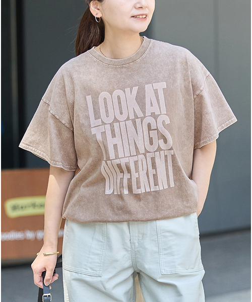 JOURNAL STANDARD(ジャーナルスタンダード)の「《追加3》ラウンドヘムピグメントT(Tシャツ/カットソー・レディース・サックスブルー/チョコ/ホワイト系その他/ベージュ・FREE)」の11枚目の写真