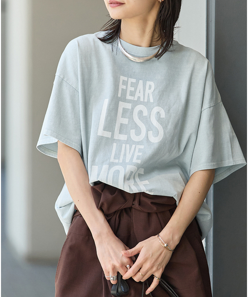 JOURNAL STANDARD(ジャーナルスタンダード)の「《追加3》ラウンドヘムピグメントT(Tシャツ/カットソー・レディース・サックスブルー/チョコ/ホワイト系その他/ベージュ・FREE)」の16枚目の写真