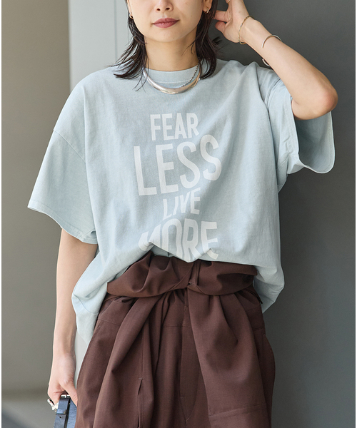 JOURNAL STANDARD(ジャーナルスタンダード)の「《追加3》ラウンドヘムピグメントT(Tシャツ/カットソー・レディース・サックスブルー/チョコ/ホワイト系その他/ベージュ・FREE)」の17枚目の写真
