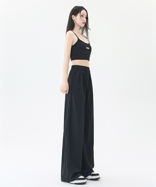 HANDO(ハンド)の「リラックスワイドパンツ(スラックス・レディース・ブラック/ベージュ/ネイビー/チャコール・L/M/S)」の18枚目の写真