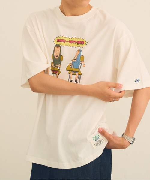 DISCUS(ディスカス)の「【DISCUS】DISCUS ATHLETIC×BEAVIS AND BUTT-HEAD Tシャツ 6287-9682 MNY / ビーバス・アンド・バットヘッド(Tシャツ/カットソー・メンズ・ブラック系1/ホワイト/ブラック/ホワイト系1・M/L)」の7枚目の写真