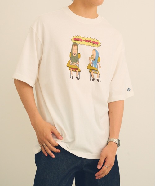 DISCUS(ディスカス)の「【DISCUS】DISCUS ATHLETIC×BEAVIS AND BUTT-HEAD Tシャツ 6287-9682 MNY / ビーバス・アンド・バットヘッド(Tシャツ/カットソー・メンズ・ブラック系1/ホワイト/ブラック/ホワイト系1・M/L)」の9枚目の写真