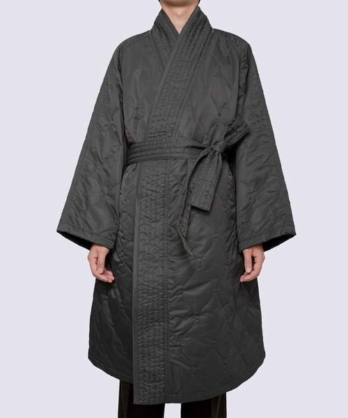 RAINMAKER(レインメーカー)の「【RAINMAKER】ORIENTAL WRAP COAT(ダウンジャケット/コート・メンズ・ダークグレー・FREE)」の1枚目の写真