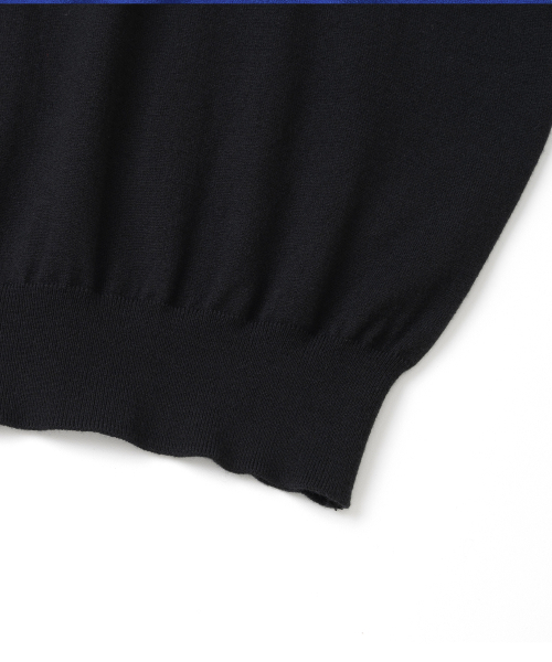 KNITTED(ニッティド)の「(W) ベーシックエッセンシャルウォッシャブルラウンド半袖ニット ブラック(ニット/セーター・レディース・その他・FREE)」の5枚目の写真