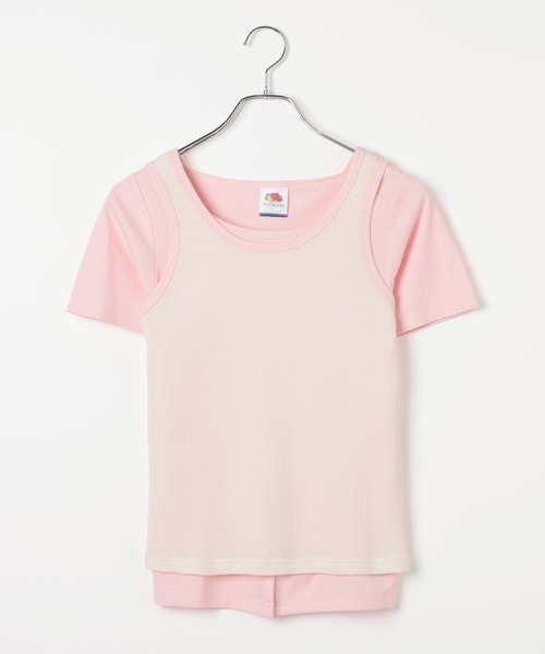 FRUIT OF THE LOOM(フルーツオブザルーム)の「【FRUIT OF THE LOOM / BAYFLOW】2PレイヤードT(WOMEN)(Tシャツ/カットソー・レディース・ブルー/ピンク/レッド・FREE)」の13枚目の写真