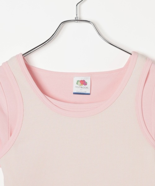 FRUIT OF THE LOOM(フルーツオブザルーム)の「【FRUIT OF THE LOOM / BAYFLOW】2PレイヤードT(WOMEN)(Tシャツ/カットソー・レディース・ブルー/ピンク/レッド・FREE)」の19枚目の写真
