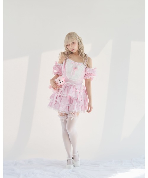lilLilly(リルリリー)の「バイカラーリボンブラウス(シャツ/ブラウス・レディース・ピンク/ブルー/ブラック/ホワイト・FREE)」の10枚目の写真