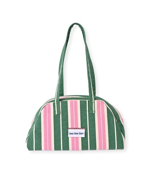 marjour(マージュール)の「STRIPE BOSTON BAG(ボストンバッグ・レディース・グリーン/レッド・FREE)」の10枚目の写真