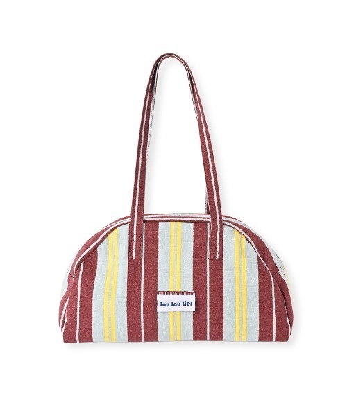 marjour(マージュール)の「STRIPE BOSTON BAG(ボストンバッグ・レディース・グリーン/レッド・FREE)」の11枚目の写真