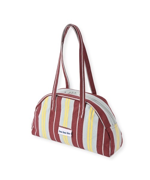 marjour(マージュール)の「STRIPE BOSTON BAG(ボストンバッグ・レディース・グリーン/レッド・FREE)」の14枚目の写真
