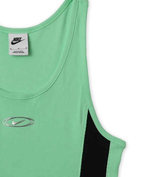 NIKE（ナイキ）の「NIKE AS W NK STREET GX CROP TANK / ナイキ ウィメンズ ストリート GX クロップ タンク 【SP】（タンクトップ・レディース・グリーン/ブラック・S/M/L）」の4枚目の写真