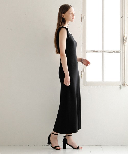 MIELI INVARIANT（ミエリインヴァリアント）の「Shell Frill Marin Dress（ワンピース・レディース・ブラック/レッド/グリーン/ブラックミックス・FREE）」の17枚目の写真