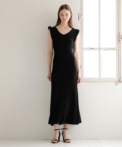 MIELI INVARIANT（ミエリインヴァリアント）の「Shell Frill Marin Dress（ワンピース・レディース・ブラック/レッド/グリーン/ブラックミックス・FREE）」の16枚目の写真