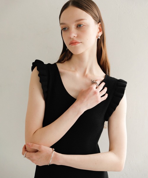 MIELI INVARIANT（ミエリインヴァリアント）の「Shell Frill Marin Dress（ワンピース・レディース・ブラック/レッド/グリーン/ブラックミックス・FREE）」の19枚目の写真