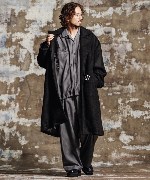 Jih Nunc（ジーヌンク）の「mj11701- ウール混タイロッケンロングコート(JIH-R1193)（その他アウター・メンズ・ベージュ/ブラック/グレー・L/M/S）」の18枚目の写真