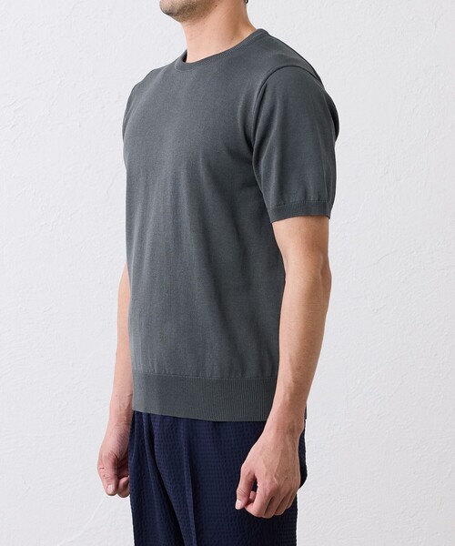 S.ESSENTIALS(エスエッセンシャルズ)の「ハイツイストニットTEE(Tシャツ/カットソー・メンズ・チャコールグレー/ベージュ系その他/ダークネイビー・48/50/46)」の8枚目の写真