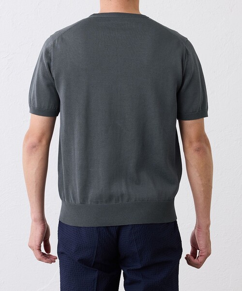 S.ESSENTIALS(エスエッセンシャルズ)の「ハイツイストニットTEE(Tシャツ/カットソー・メンズ・チャコールグレー/ベージュ系その他/ダークネイビー・48/50/46)」の9枚目の写真