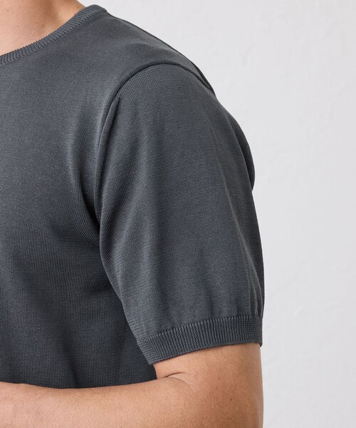 S.ESSENTIALS(エスエッセンシャルズ)の「ハイツイストニットTEE(Tシャツ/カットソー・メンズ・チャコールグレー/ベージュ系その他/ダークネイビー・48/50/46)」の10枚目の写真