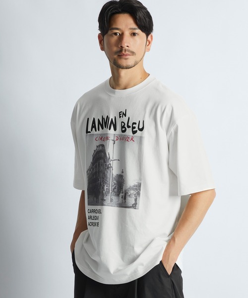 LANVIN en Bleu(ランバンオンブルー)の「“CIRQUE D’ HIVER" フォトグラフィック Tシャツ(Tシャツ/カットソー・メンズ・ホワイト/ブラック・48/46/52/50)」の6枚目の写真