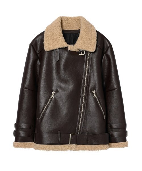 LEFTSEOUL（レフトソウル）の「B-5 ダブルムートンジャケット [マルボロ]（ムートンコート・レディース・その他・LARGE）」の3枚目の写真