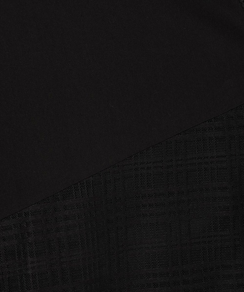 AND COUTURE（アンドクチュール）の「無地×チェックバイアス切替スカート（スカート・レディース・ネイビー/ブラック/オフホワイト・FREE）」の11枚目の写真