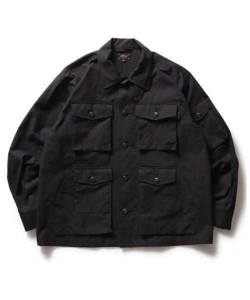 ROTAR(ローター)の「Fade Rip Stop Shirt Jacket(ミリタリージャケット・メンズ・ブラック/カーキ・X-LARGE/LARGE/MEDIUM)」の8枚目の写真