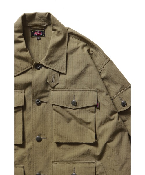 ROTAR(ローター)の「Fade Rip Stop Shirt Jacket(ミリタリージャケット・メンズ・ブラック/カーキ・X-LARGE/LARGE/MEDIUM)」の13枚目の写真