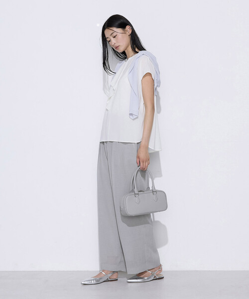 COMME CA（コムサ）の「〔 TALLサイズ 〕 デューエイト(TM)ボイル 機能性ブラウス（シャツ/ブラウス・レディース・オフホワイト・15号）」の2枚目の写真