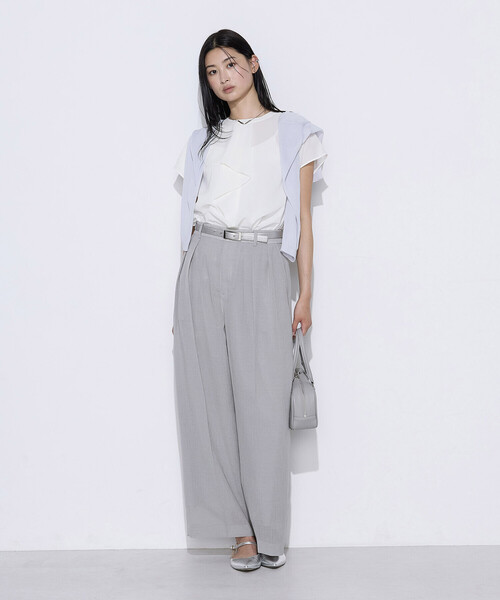 COMME CA（コムサ）の「〔 TALLサイズ 〕 デューエイト(TM)ボイル 機能性ブラウス（シャツ/ブラウス・レディース・オフホワイト・15号）」の3枚目の写真