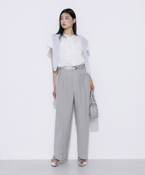 COMME CA（コムサ）の「〔 TALLサイズ 〕 デューエイト(TM)ボイル 機能性ブラウス（シャツ/ブラウス・レディース・オフホワイト・15号）」の4枚目の写真