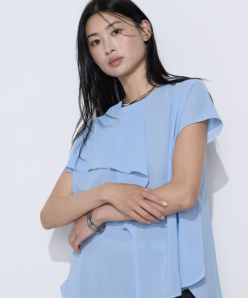 COMME CA（コムサ）の「〔 TALLサイズ 〕 デューエイト(TM)ボイル 機能性ブラウス（シャツ/ブラウス・レディース・オフホワイト・15号）」の12枚目の写真