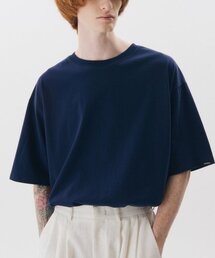 ポップカラーシルケットコットンTシャツ_MIDNIGHT BLUE