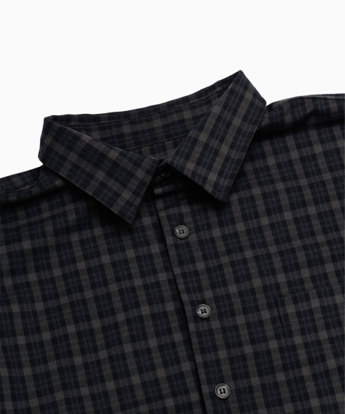 SAINTPAIN（セイントペイン）の「SP クロップヴィンテージチェックシャツチャコール（シャツ/ブラウス・レディース・その他・MEDIUM/LARGE）」の3枚目の写真