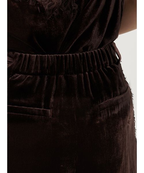 SNIDEL（スナイデル）の「【セットアップ対応】レースディティールベロアパンツ（その他パンツ・レディース・ブラック/ブラウン/ライトブルー・0/1）」の12枚目の写真
