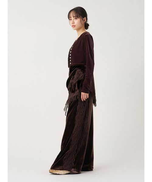 SNIDEL(スナイデル)の「【セットアップ対応】レースディティールベロアパンツ(その他パンツ・レディース・ブラック/ブラウン/ライトブルー・0/1)」の17枚目の写真