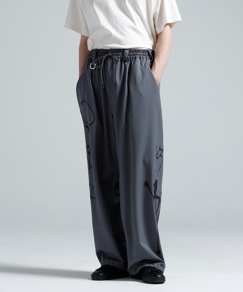 Y-3(ワイスリー)の「Y-3 CHITO GRAPHIC WIDE WOOL PANTS(その他パンツ・メンズ・グレー・X-SMALL/SMALL/MEDIUM/LARGE)」の7枚目の写真