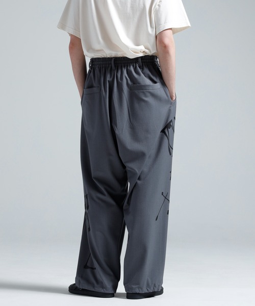 Y-3(ワイスリー)の「Y-3 CHITO GRAPHIC WIDE WOOL PANTS(その他パンツ・メンズ・グレー・X-SMALL/SMALL/MEDIUM/LARGE)」の2枚目の写真