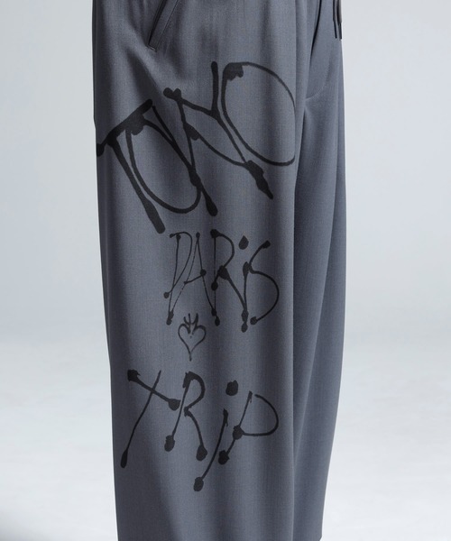 Y-3(ワイスリー)の「Y-3 CHITO GRAPHIC WIDE WOOL PANTS(その他パンツ・メンズ・グレー・X-SMALL/SMALL/MEDIUM/LARGE)」の4枚目の写真