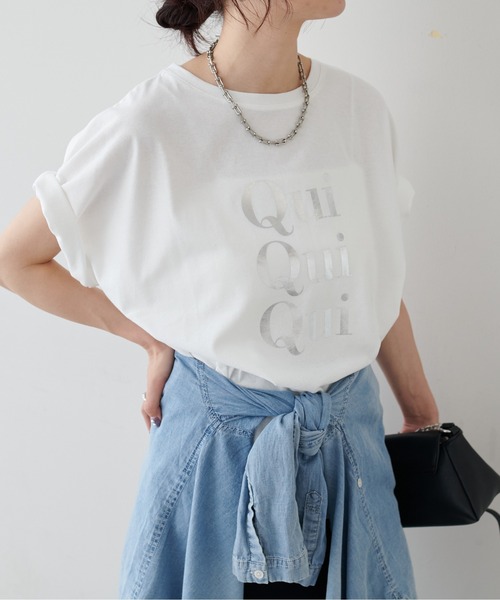 LARUTA(ラルータ)の「【LARUTA】汗染み防止バックスリットロゴT(Tシャツ/カットソー・レディース・チャコールグレー/ブラウン/オフホワイト/ホワイト系その他・FREE)」の7枚目の写真