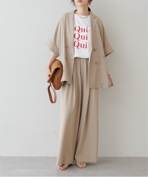 LARUTA(ラルータ)の「【LARUTA】汗染み防止バックスリットロゴT(Tシャツ/カットソー・レディース・チャコールグレー/ブラウン/オフホワイト/ホワイト系その他・FREE)」の14枚目の写真