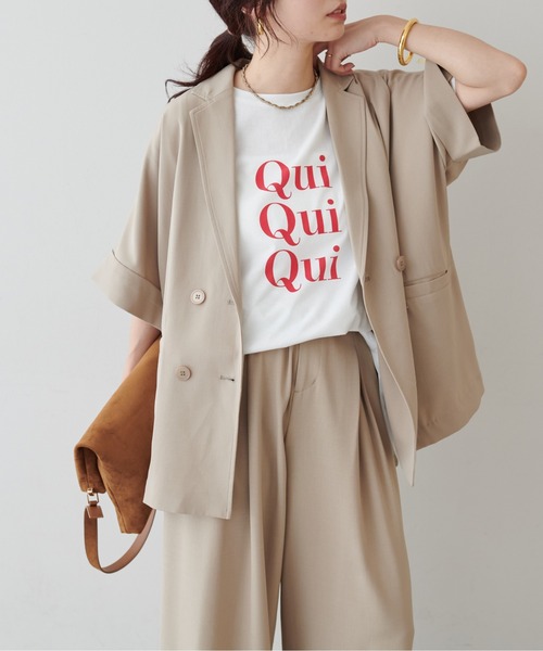 LARUTA(ラルータ)の「【LARUTA】汗染み防止バックスリットロゴT(Tシャツ/カットソー・レディース・チャコールグレー/ブラウン/オフホワイト/ホワイト系その他・FREE)」の13枚目の写真
