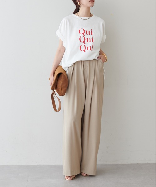 LARUTA(ラルータ)の「【LARUTA】汗染み防止バックスリットロゴT(Tシャツ/カットソー・レディース・チャコールグレー/ブラウン/オフホワイト/ホワイト系その他・FREE)」の11枚目の写真